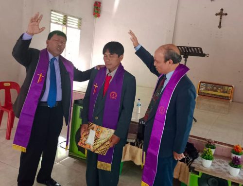 Pdt Ali Musa Ginting STh dilantik menjadi Gembala GKKI Kemuliaan Sion di Juhar Kabupaten Karo